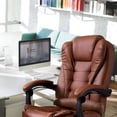 thumbnail image 2 of Silla Ejecutiva Ergonómica Lumax de Vinipiel Color Marrón con Altura Ajustable, 2 of 5