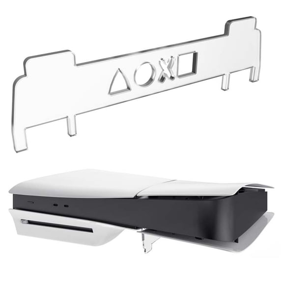 Xinyolin Horizontal Game Console Stand Host Storage Rack Smooth Edge Burr Free Transparent Fixed Support Bracket for PS5 Slim