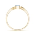 thumbnail image 2 of ANGARA Natural Semi Bezel-Set Solitaire Round Aquamarine Bypass Ring in 14K Yellow Gold for Women (Size-5mm) | March Birthstone, Anniversary, Jewelry Gift for Women | Natural Aquamarine Ring, 2 of 10