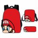 thumbnail image 1 of Set de mochilas Anime School Marios, 3 unidades, para estudiantes, color rojo, 1 of 4