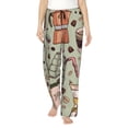 thumbnail image 2 of Goofa Coffee Makers Macaroons Chocolate Printed Soft Pajama Pants for Women, Wide Leg Comfy Casual Lounge Yoga Pants-, 2 of 9