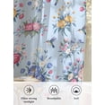 thumbnail image 6 of Sheer Curtains 96 Inches Long, Pink Blue Flowers Semi Sheer Curtains Light Filtering Window Treatment, Spring Floral Pastoral Birds Leaves Privacy Voile Drapes for Living Room Bedroom 52x96 Inch, 6 of 7