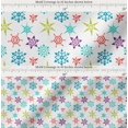 thumbnail image 2 of Soimoi White Cotton Cambric Fabric Snow Flakes Floral Print Fabric by the Yard 56 Inch Wide, 2 of 7
