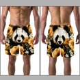 thumbnail image 3 of luoweisi Men's Beach Shorts Quick Dry Swim Trunks with Mesh Lining Panda Sunflower L, 3 of 5