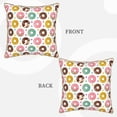 thumbnail image 3 of Haiem Colorful Donuts Print Velvet Soft Solid Decorative Square Throw Pillow Covers Set with Elegant Piping Christmas Cushion Case for Sofa Bedroom Car-20"x20", 3 of 8