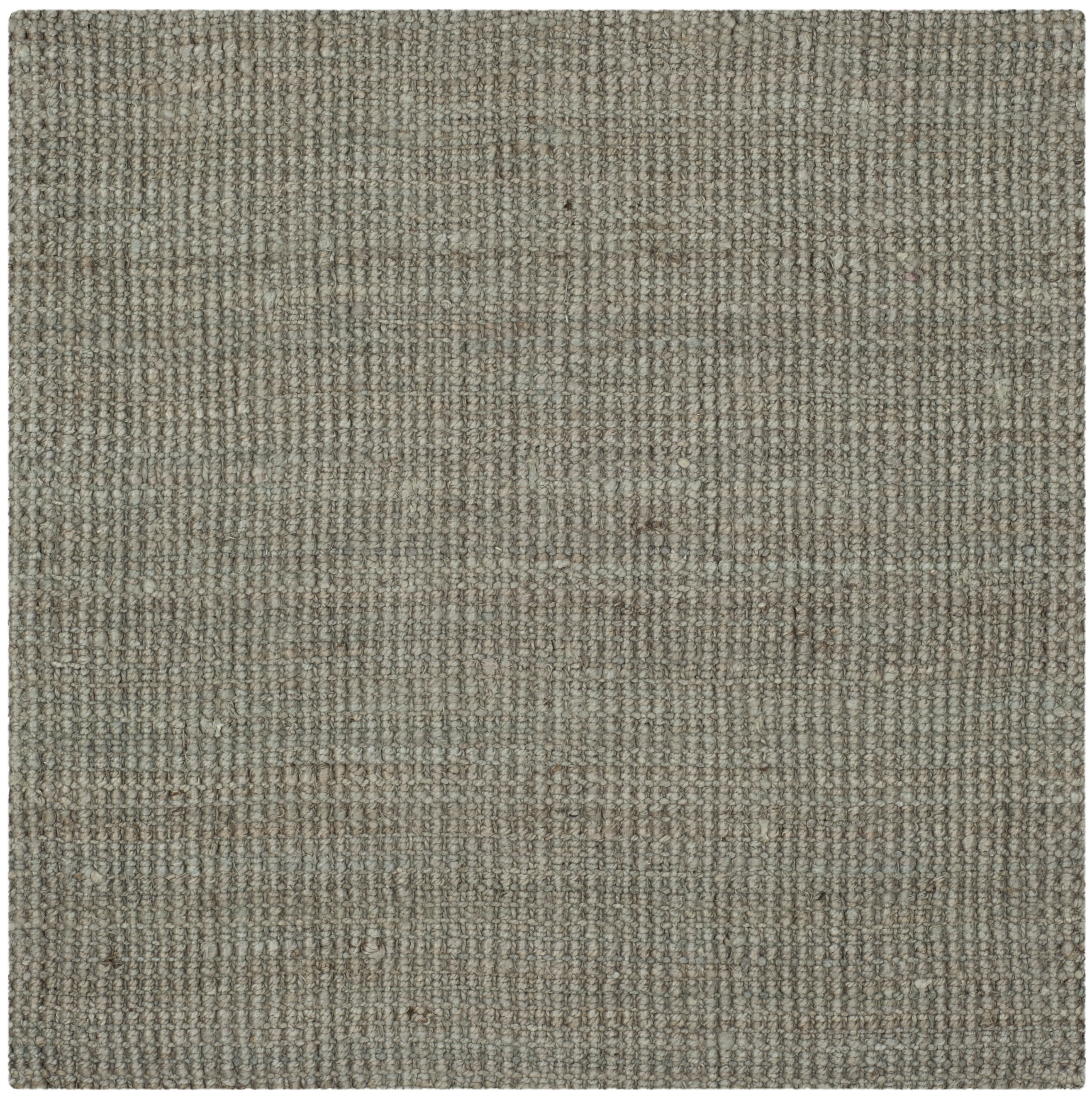 SAFAVIEH Natural Fiber Milica Solid Area Rug, Green/Gray, 5' x 5' Square - Scandinavian Design, Green & Grey, Jute, Hand Woven Pattern, Ideal for Entryway, Kitchen, Living Room, Office