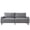 Gray, variant on Modern Loveseat Sofa with Cup Holder and Storage Bag - Deep Seating Couch with Sturdy Wood Frame, Black
