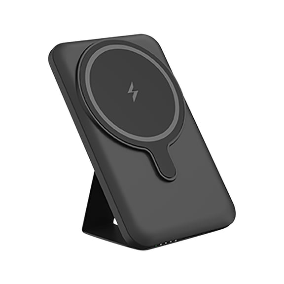 5000mAh Magnetic Wireless Power Bank, Foldable Stand 2-in-1 PD Fast Charging Portable Phone Charger