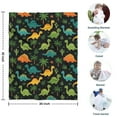 thumbnail image 4 of Black Colorful Dinosaurs Pattern Blanket,Comfortable Soft Flannel Throw Blanket,All Season,Warm Lightweight Blankets for Sofa Bed Couch Living Room Chair,30"x40", 4 of 4