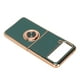 thumbnail image 1 of Funda protectora para teléfono inteligente con soporte magnético para el dedo y rotación de 360 grados para Z Flip 3, color verde medianoche, 1 of 5