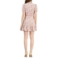 thumbnail image 3 of INSPIRE CHIC Women's Ruffle Floral Bow Tie Chiffon Puff Short Sleeve Fit & Flare Dress, 3 of 6
