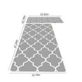 thumbnail image 2 of Kitchen Mat Set, 2 Pcs Cushioned Rugs for Floor, Waterproof Non-Slip Kitchen Floor Mat, Comfort Rug Standing Mat for Kitchen, Home Floor, Office, Sink, Laundry(Gray), 2 of 8