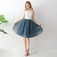 thumbnail image 4 of Women Adult Tutu Skirt Fashion Elastic Waist A-Line Skirts 65cm 7 Layers Tulle Skirts Prom Party Petticoat, 4 of 9