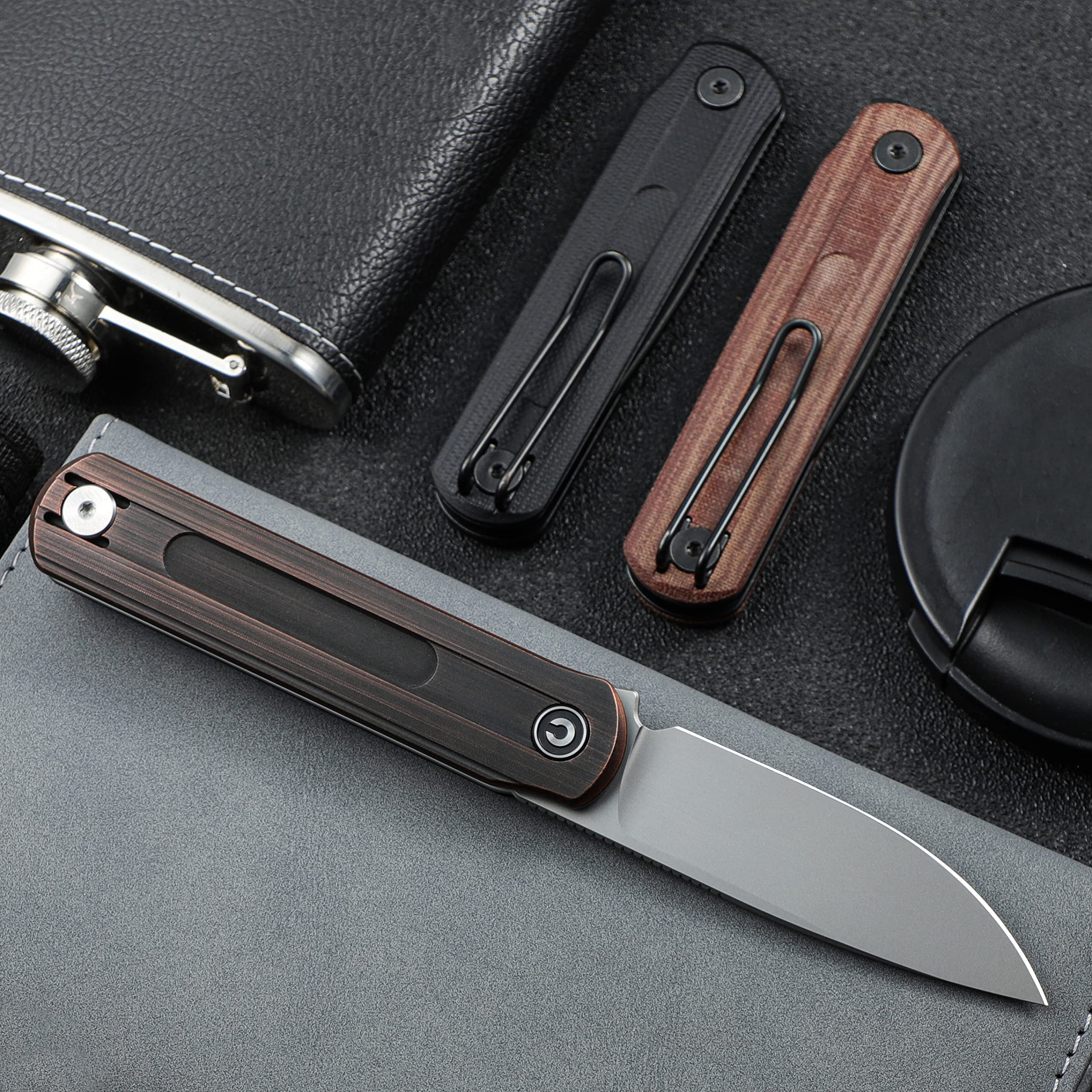 CIVIVI Foldis Pocket Folding Knife 2.67-in Nitro-V Steel Blade Slip Joint Knife C21044-1