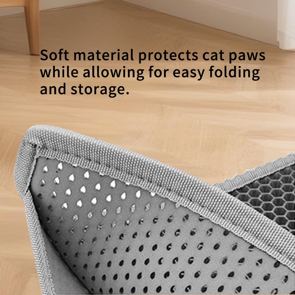 Cat Litter Box + Mat, Drawer-Style Enclosed Large Odor-Control Kitty Toilet with Pull-Out Tray, for Kittens, Big Cats & Multi-Cat Homes, Pink
