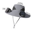 thumbnail image 2 of Kugisaki Sun Hat with Fans Solar Power Fan Wide Brim Sun Hat Fishing Essentials for Hiking Beach Summer Outdoor, 2 of 6