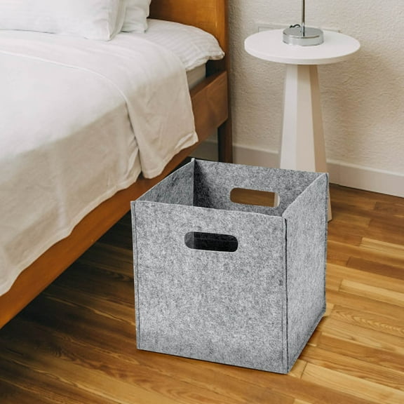 Foldable Fabric Storage Box for Clothes & Toys | 18L Large Capacity Organizer | Modern Minimalist Design for Dorm Room & Room | 27x27x25.5cm Stackable Storage Bin