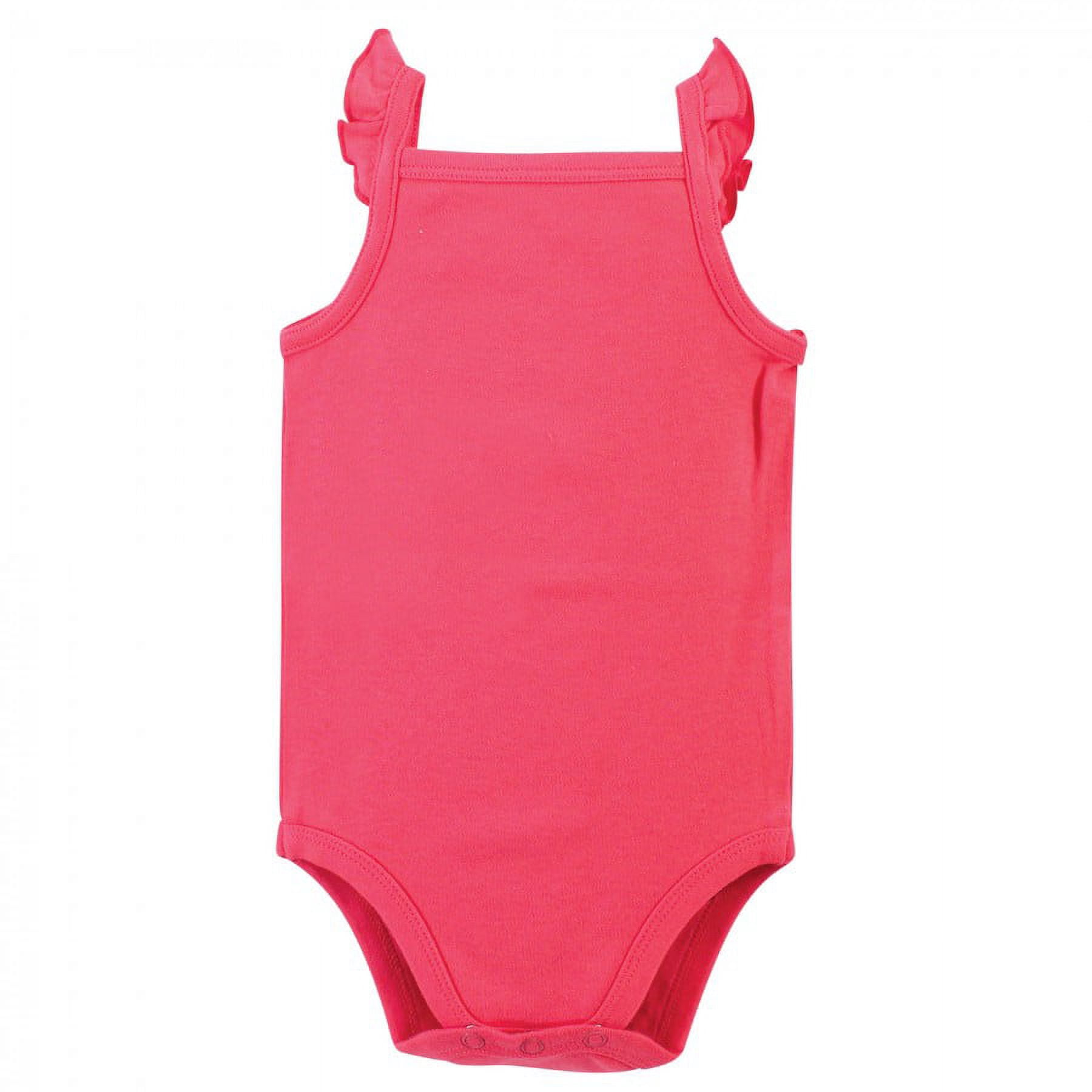 Touched by Nature Baby Girl Organic Cotton Bodysuits 5pk, Strawberries, 9-12 Months