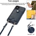 thumbnail image 4 of Necklace Crossbody Case for iPhone 12/iPhone 12 Pro PU Leather Wallet Lanyard Case Cover with Card Holder Adjustable Detachable Anti-Lost Neck Strap Case for iPhone 12/iPhone 12 Pro,6.1",Blue, 4 of 14