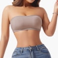 thumbnail image 3 of Iyufng Women's Strapless Anti Slip Cross Strap Side Closure Bandea Bra Seamless Molded Invisible Bralette, 3 of 8