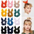 thumbnail image 2 of Chouchou Nœud Décoratif Mode en Velours, Attache-Cheveux, Chouchou Uni, 2 of 10