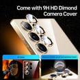 thumbnail image 6 of for Samsung Galaxy S23 Ultra Case with Full Camera Protection, [15X Anti-Yellowing] Metallic Glossy Soft Bumper, Diamond Clear Shockproof Case for Galaxy S23 Ultra 5G 6.8", Phantom Black, 6 of 11