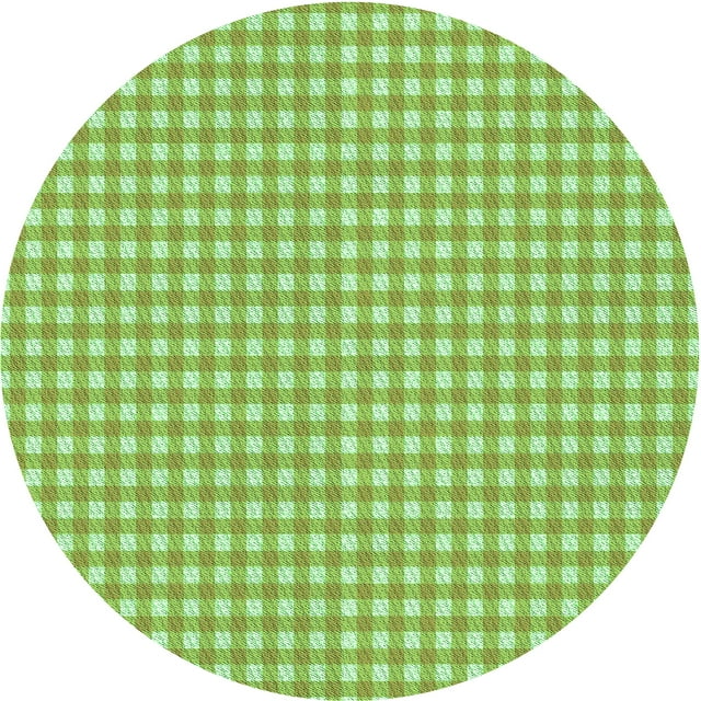 Ahgly Company Tapis d'Intérieur Lavable en Machine Carré Transitionnel Vert/jaune Vert, 3 Pieds Carré