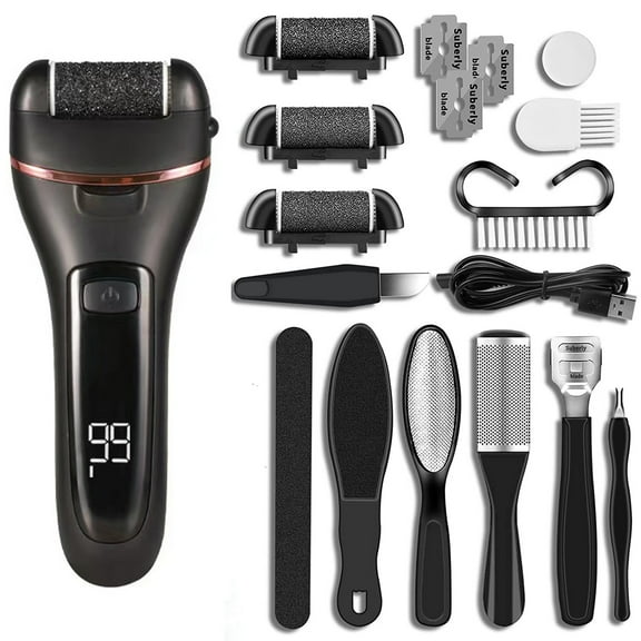Foot ,Tools Set Remove Display Callus Remover Feet Pedicure Tools Pedicure Tools Set Callus Remover Feet Remover Feet Pedicure Set Remove Dead Leeofty Dsfen Reable Black and 10pcs set
