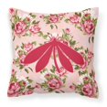 thumbnail image 2 of Carolines Treasures Moth Shabby Chic Roses Canvas Fabric Square Decorative Outdoor Pillow, 2 of 2