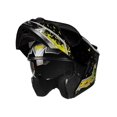 thumbnail image 3 of Casco Abatible Kov Batman Amarillo Dc Comics Con Led Certificado Dot, 3 of 4