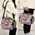thumbnail image 5 of Insulated Lunch Bag 6L Leak-Proof Lunch Box with Shoulder Strap Multiple Pockets Lunch Tote Vibrant and Lively Butterflies, 5 of 9