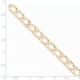 thumbnail image 2 of 10k Yellow Gold 7.4mm Link Chain Bracelet H, 2 of 6