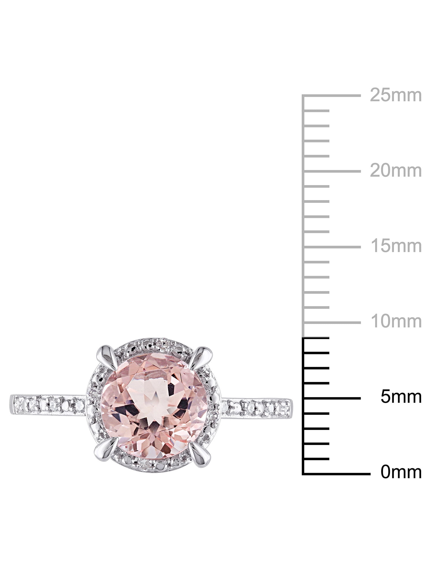 Everly Women's Morganite and Diamond 10K White Gold Engagement Ring
