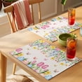 thumbnail image 4 of Spring Floral Easter Placemats Set of 4 Pastoral Tulip Flowers Watercolor Place Mats Indoor Wipeable Table Mats Washable Cloth Dining Table Placemats for Kitchen Holiday Party Home Decor 13x19 Inch, 4 of 9
