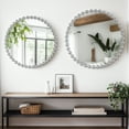 thumbnail image 6 of Madison Park Beaded 36" Dia Round Wall Mirror, with Luxury Iron Framed, Modern Wall Mounted Mirror for Home Décor, Silver, 6 of 7