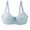 Blue, variant on Nursing Bras Women Lace with Steel Solid Color Double Breasted Push Up Bra V-Neck No Underwire Bra Feature Hook and Eye Closure Demi & Balconette Bra Style Y-338 , Black 3XL