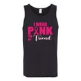 thumbnail image 2 of I Wear Pink for My Friends Survivor Awareness Mens Graphic Tank Top, Black, X-Large, 2 of 3
