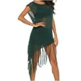 thumbnail image 6 of Women's Crochet Bathing Suit Cover Ups Beach Sexy Swim Dress Sleveless Hollow out Fishnet Swimwear Tassel Cover Ups, 6 of 7