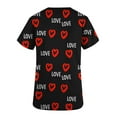 thumbnail image 5 of Lorytime Womens Scrub Tops Mother's Day Crew Neck T Shirts Short Sleeve Tee with Pockets Heart Loose Casual Work Clothes, 5 of 5