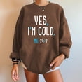 thumbnail image 4 of Nouveau Womens Tops 2023 Print Ample Col Rond Manches Longues Molleton Décontracté Coupe Oversize Pull-Over for Women, 4 of 8