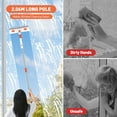 thumbnail image 6 of 67in Window Squeegee Cleaner, 4 in 1 Rotatable Glass Cleaning Tools with Silicon Squeegee & 3 Replaceable Microfiber Scrubber, Window Cleaning Kit for Shower Glass Mirror Door Car(Orange), 6 of 10