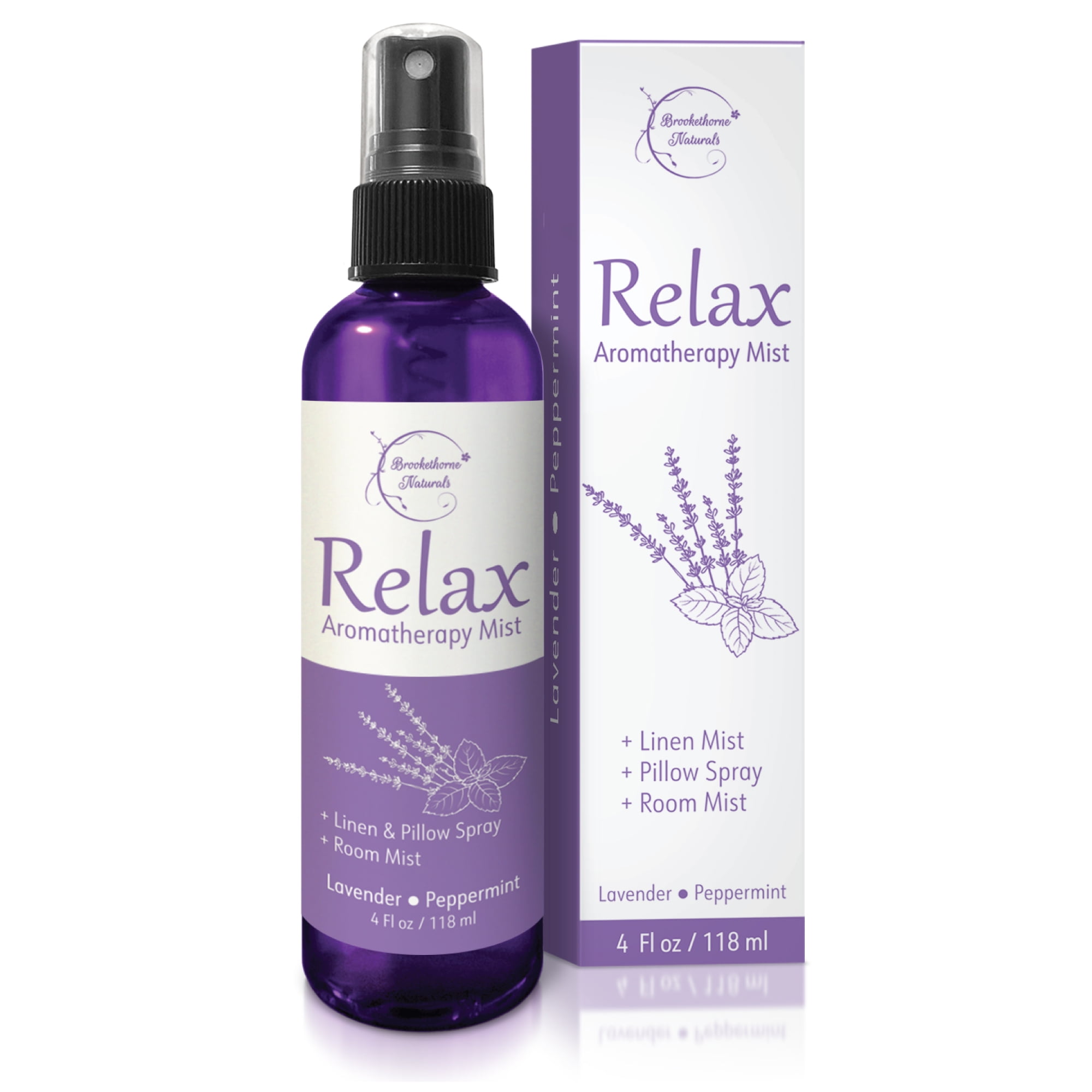Brookethorne Naturals Relax Aromatherapy Sleep Spray & Lavender Mist for Pillow & Linen