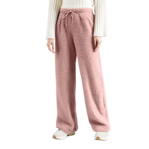 Bmisegm Women's Cozy Sweatpants Casual Trousers Ideal for Relaxation and Everyday Wear Pink XL