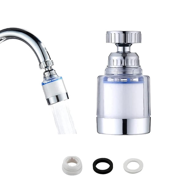 Filtro para grifo Filtro de agua para fregadero Filtro rotatorio 360 grados Filtro purificador de agua para cocina baño eliminación de metales pesados y agua dura