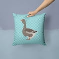 thumbnail image 2 of Carolines Treasures BB8071PW1414 Toulouse Goose Blue Check Fabric Decorative Pillow, 14 x 14 in., 2 of 4