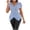 Sky Blue, variant on Women's Turn Down Collar Short Sleeve Striped Button Wrap Waist Slim Fit Casual Blouse Office Work Short Sleeve Shirts
