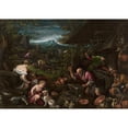 thumbnail image 3 of Francesco Bassano the Younger 14x11 Black Modern Framed Museum Art Print Titled - Forge of Vulcan, 3 of 5