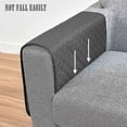 thumbnail image 3 of Waterproof Armrest Covers for Sofa Couch with 2 Big Side Pockets for Tv Remote Anti-Slip Durable Recliner Arm Protector Washable for Living Room (Dark, 3 of 4