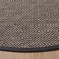 thumbnail image 3 of Safavieh Martha Stewart Natural Fiber Cyan Bordered Area Rug, Natural/Dark Gray, 6' x 6' Round, 3 of 10