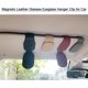 thumbnail image 4 of Soporte para gafas de sol para coche, soporte magnético para gafas de sol de cuero y clip para tarjeta de billete, accesorios universales para soporte de gafas de sol para coche, 2 piezas (rojo vino), 4 of 4